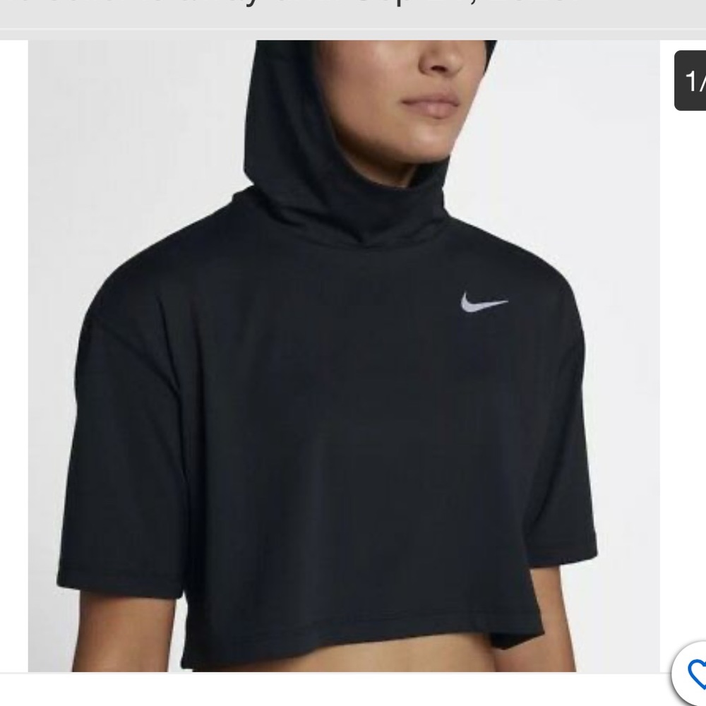 Nike running element short sleeve hoodie women